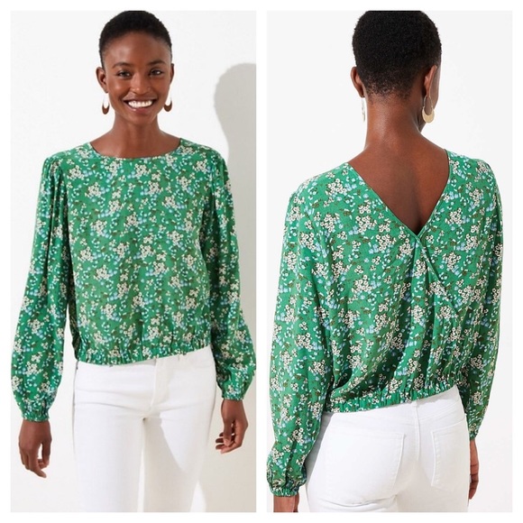 LOFT Tops - Loft Buttercup Wrapped Back Cropped Top